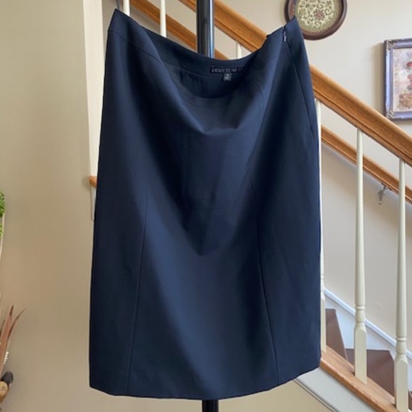 Lafayette 148 New York Virgin Wool Black Pencil Skirt Size 12 - Picture 3 of 17